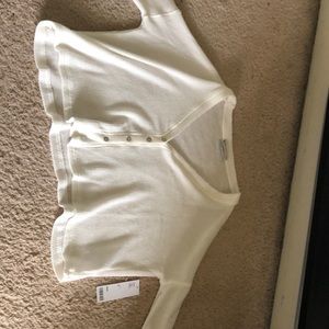 NEW urban white button sweater